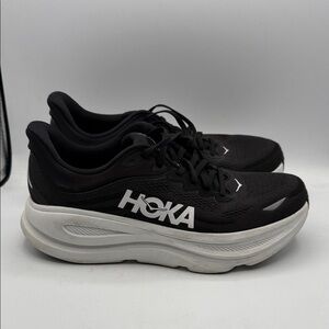 Hoka Bondi 9 Women's 11 Black and White Athletic Shoes Box 2
